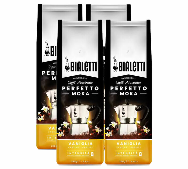Bialetti Ground Coffee Perfetto Moka Vanilla Value Pack - 4 x 250g image number 0