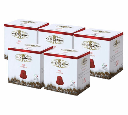 50 Nespresso* Original Compatible Capsules Red Tradizione &ndash; MISCELA D'ORO