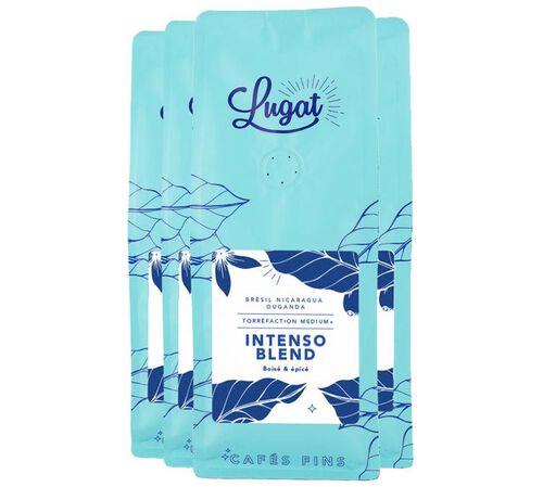 Lugat - Caff&egrave; in grani - Intenso Blend 4 x 250 g