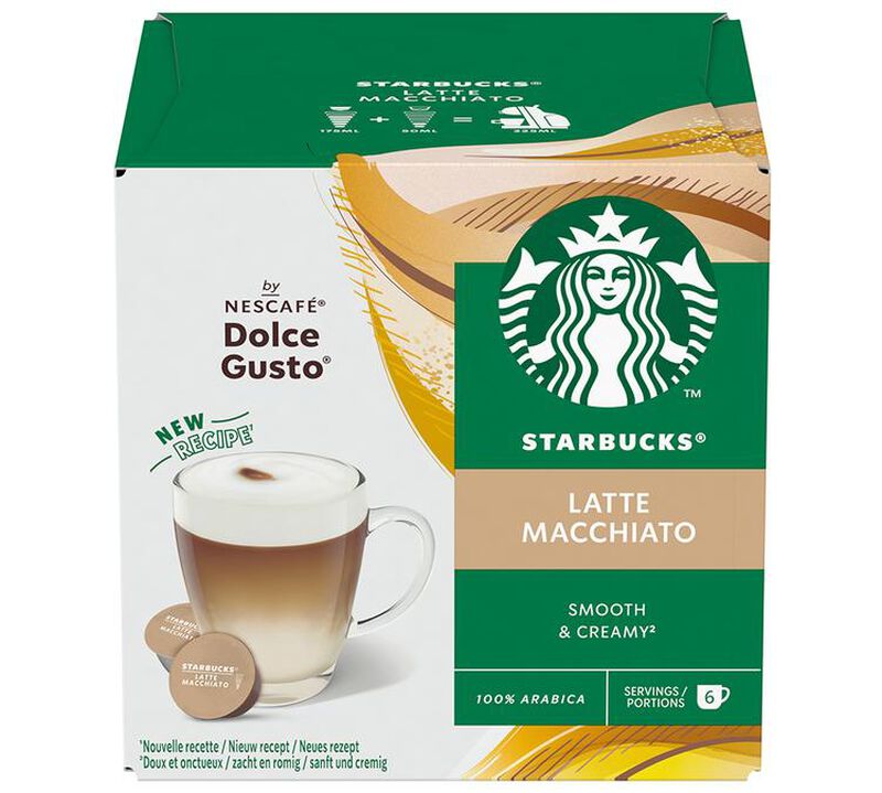 12 Nescaf&eacute;* Dolce Gusto* Compatible Pods Latte Macchiato &ndash; STARBUCKS image number 0