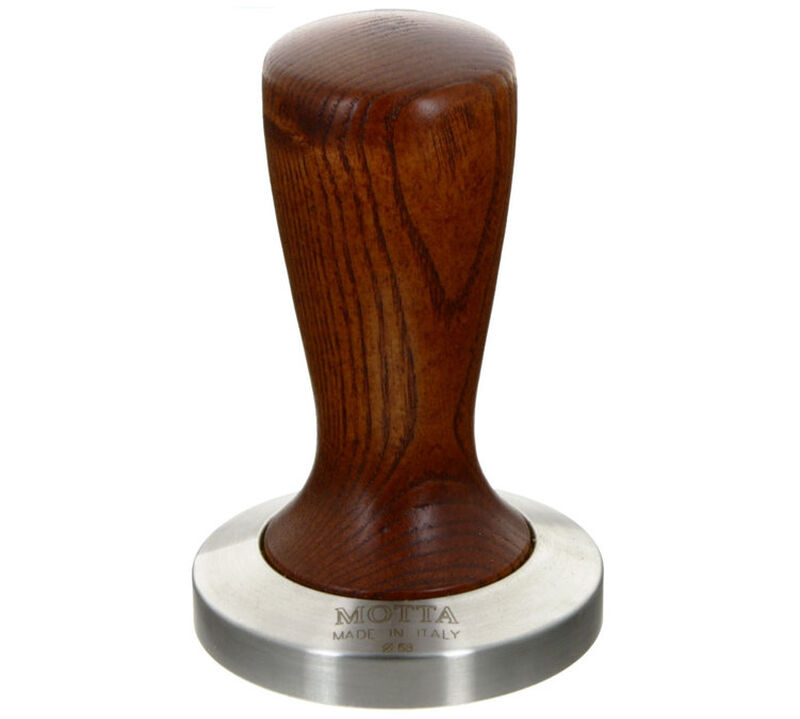 Timbro da caff&egrave; Motta 58 mm base piatta in acciaio con manico in legno image number 0