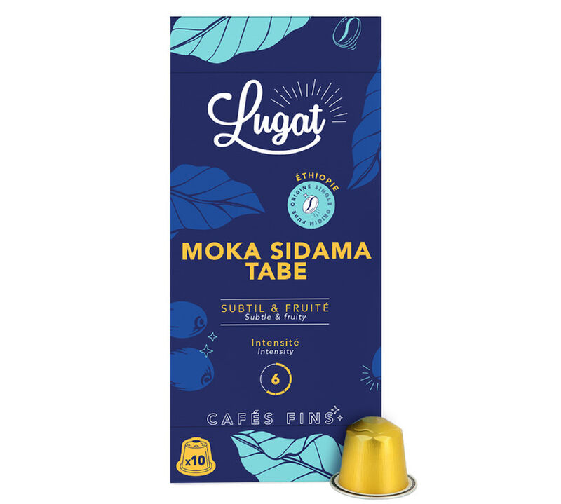Caf&eacute;s Lugat Moka Sidama Tabe Nespresso&reg; Compatible Pods x 10 image number 0
