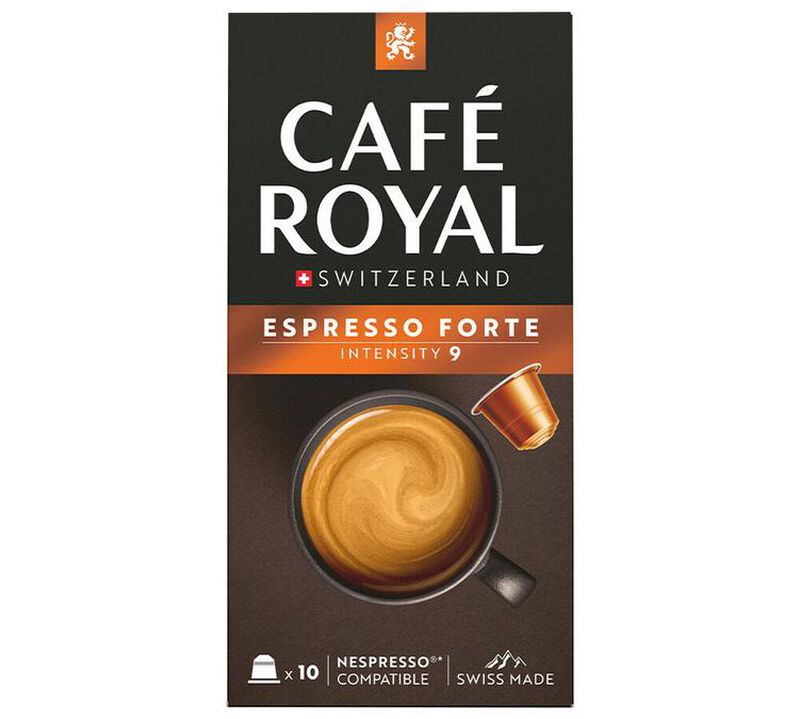10 Nespresso* Original Compatible Capsules Espresso Forte &ndash; CAFE ROYAL image number 0