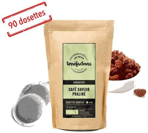 Flavoured Senseo Pods Praline Coffee Les Petits Torr&eacute;facteurs Value Pack x 90