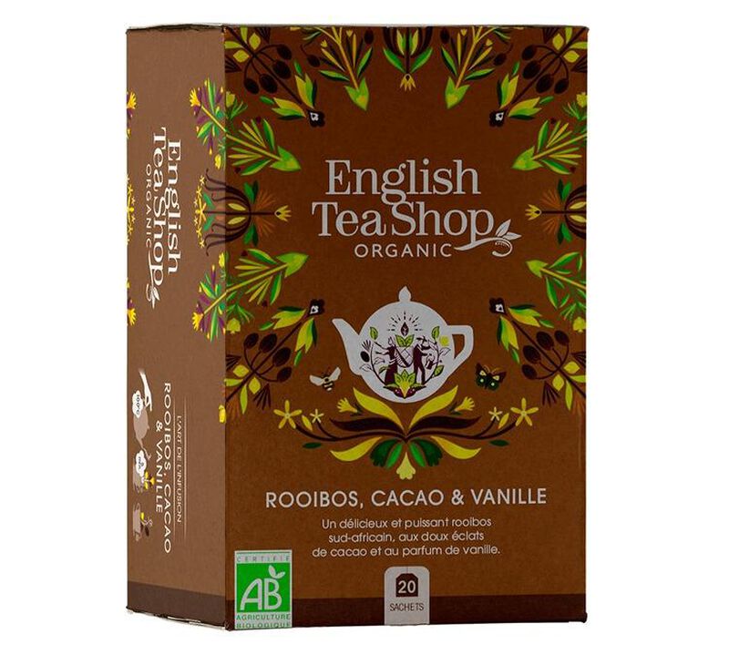 English Tea Shop Organic Vanilla Rooibos With Cocoa - 20 Tea Bags image number 0