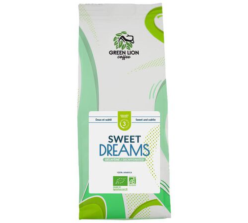 Green Lion Organic Decaf Coffee Beans Sweet Blend - 1kg