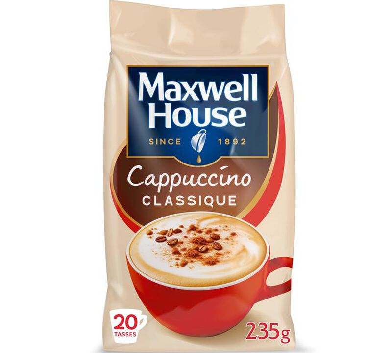 Maxwell House Instant Coffee, Cappuccino - 235g image number 0
