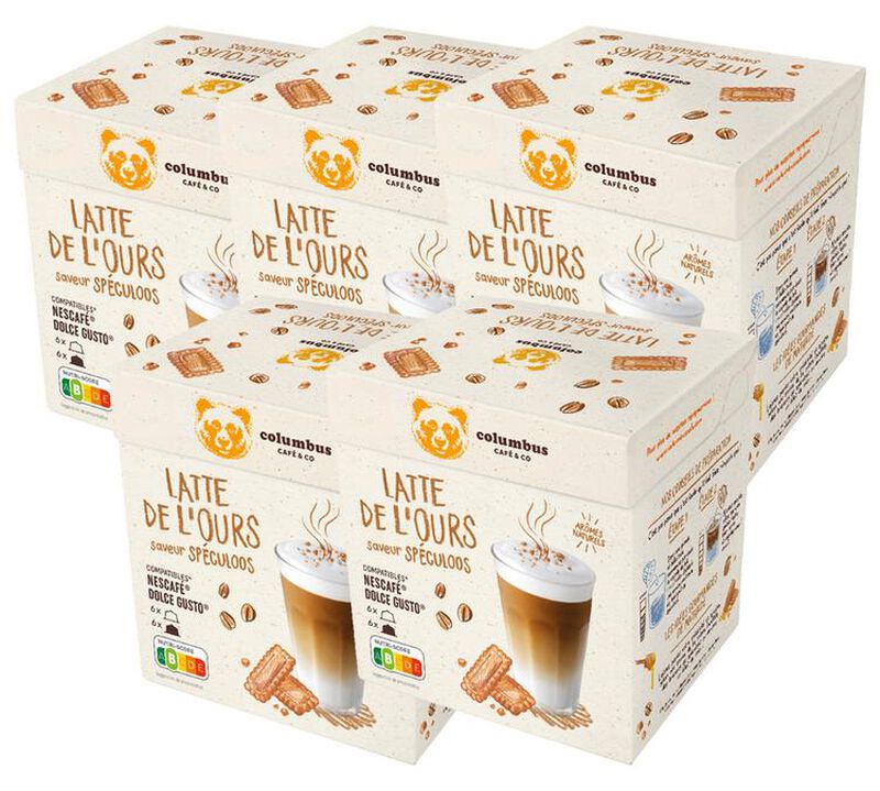 Colombus Dolce Gusto Pods Latt&eacute; de l'Ours Speculoos x 60 image number 0
