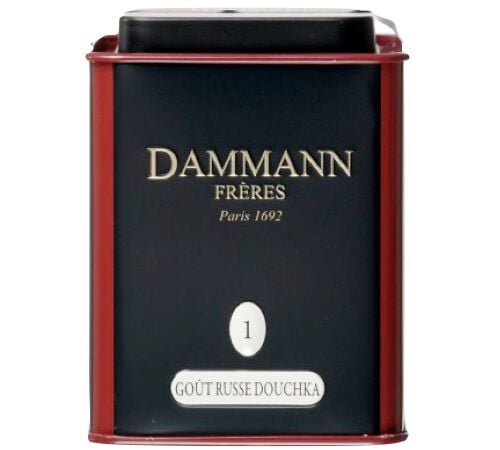 Box N&deg;1 Go&ucirc;t Russe Douchka black tea - 100g loose leaf tea in tin - Dammann Fr&egrave;res