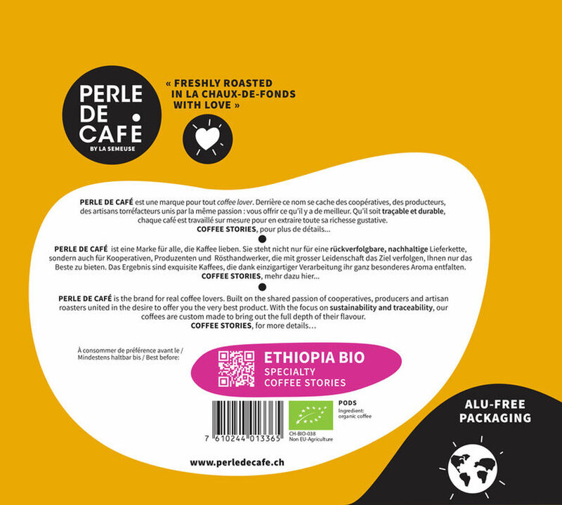 Perle de Caf&eacute; ESE pods Ethiopia Organic x 20 image number 3