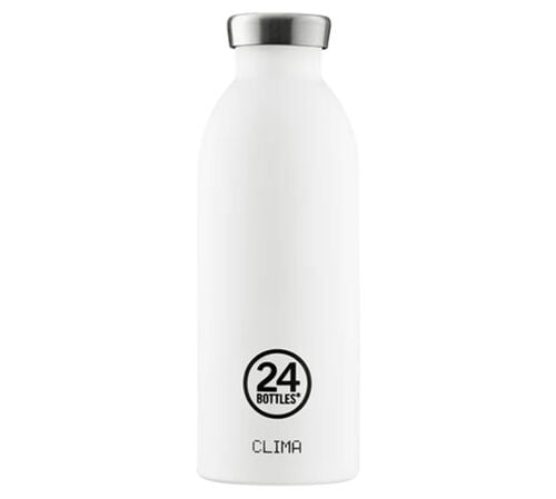 24Bottles Clima Water Bottle Stone Ice White - 50cl