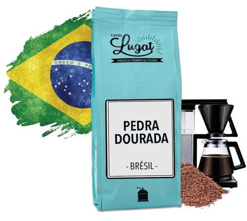 Ground coffee for moka pots: Brazil - Pedra Dourada - 250g - Caf&eacute;s Lugat