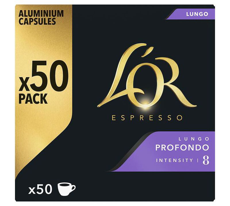 50 Nespresso* Original Compatible Capsules Lungo Profondo &ndash; L'OR ESPRESSO image number 0