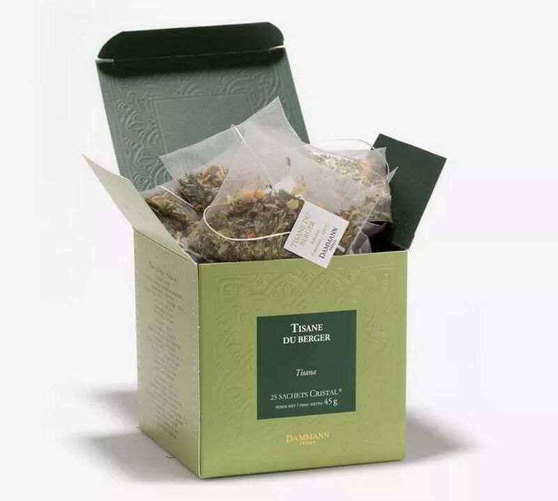 Dammann Fr&egrave;res 'Tisane du Berger' herbal tea - 25 Cristal&reg; sachets image number 0
