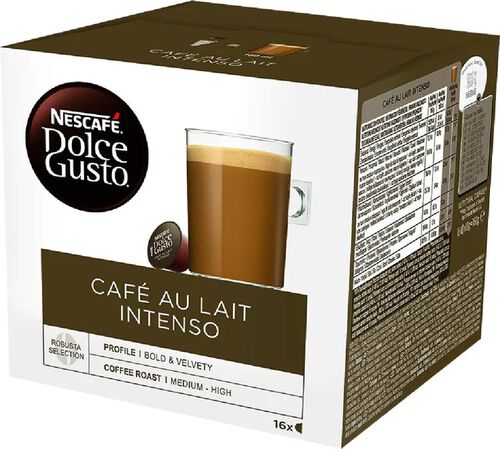 16 Caf&eacute; au Lait Intenso Pods - NESCAFE* DOLCE GUSTO*