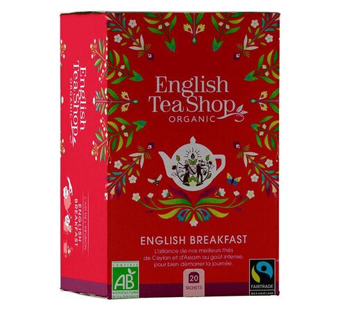 English Tea Shop Organic English Breakfast black tea - 20 individually-wrapped sachets