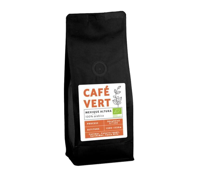 Organic Green Coffee Beans From Mexico Altura Region - Water Decaffeinated - 500g image number 0
