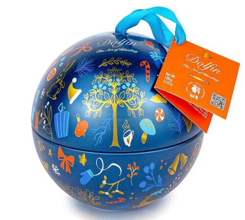 Dolfin Christmas Bauble Filled with Chocolate Bars - 10 x 10g