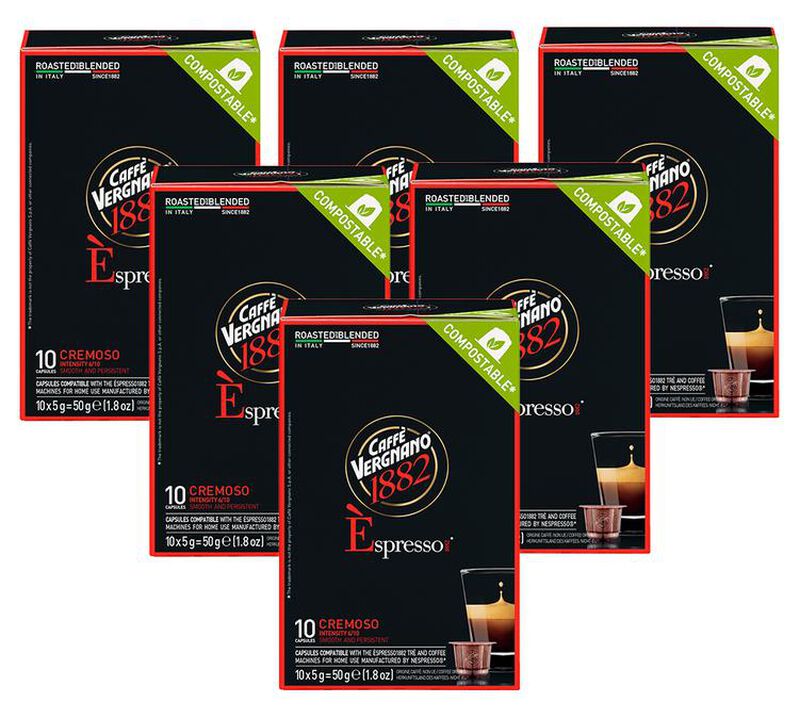 60 capsules Espresso Cremoso - Compatible Nespresso&reg; - CAFFE VERGNANO image number 0