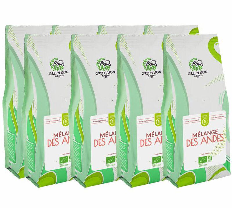 Green Lion Coffee - Caff&egrave; in grani Bio - Uso professionale - Le M&eacute;lange des Andes - 8 kg image number 0