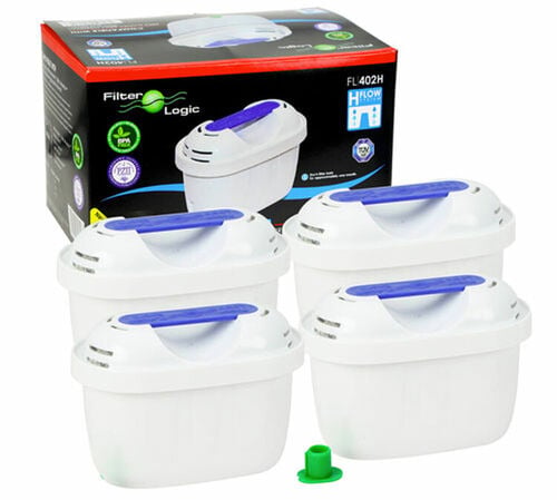Filter Logic FL402H Water Filters Compatible with Brita Maxtra - x4