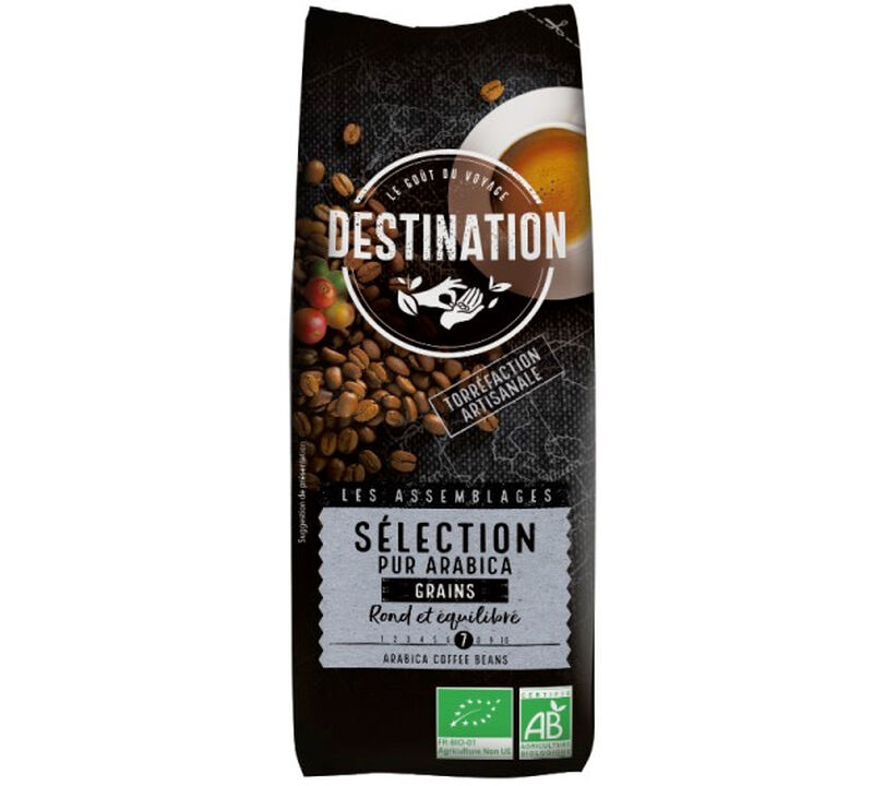 Destination Organic Coffee Beans S&eacute;lection Pur Arabica - 250g image number 0