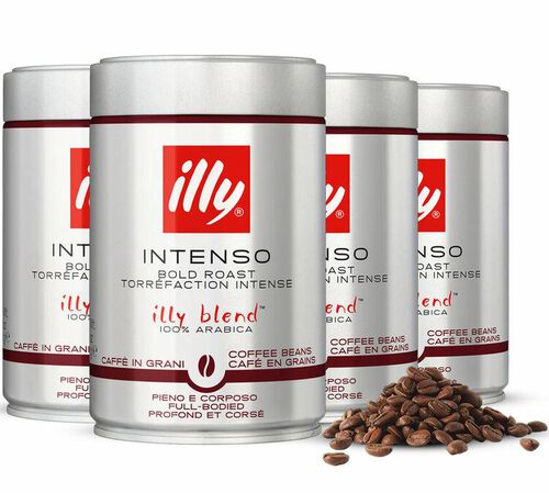 Caf&eacute; en grains Espresso Intenso (Scura) - 3 x 250g + 1 gratuit - Illy