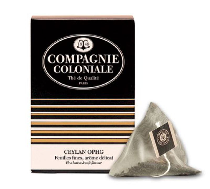Ceylon OPHG black tea - 25 pyramid bags - Compagnie Coloniale image number 0