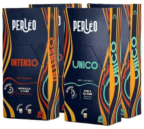 Perl&eacute;o Nespresso&reg; Original Compatible Pods Intenso - Espresso - Ristretto Coffee x 40