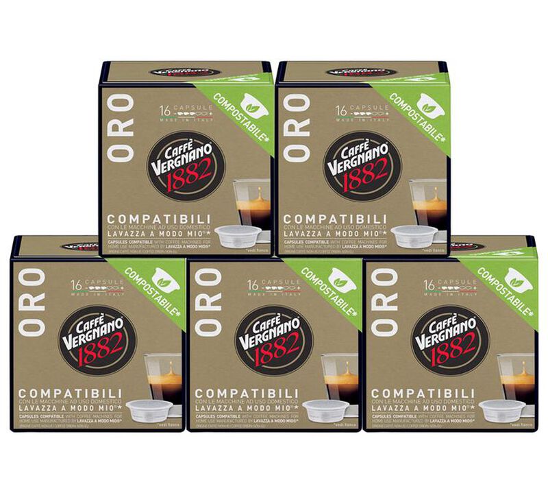 Caff&egrave; Vergnano - 80 capsule compatibili Lavazza A Modo Mio - Oro image number 0