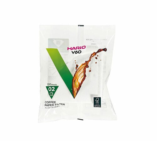Hario V60 Coffee Filter Papers Size 02 White x 100