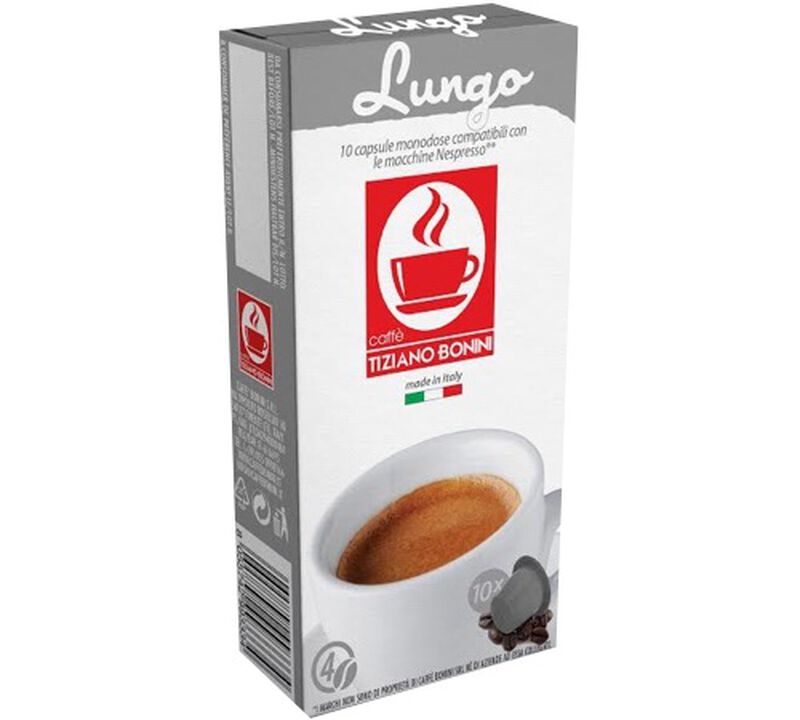 10 Nespresso* Original Compatible Capsules Lungo &ndash; BONINI image number 0