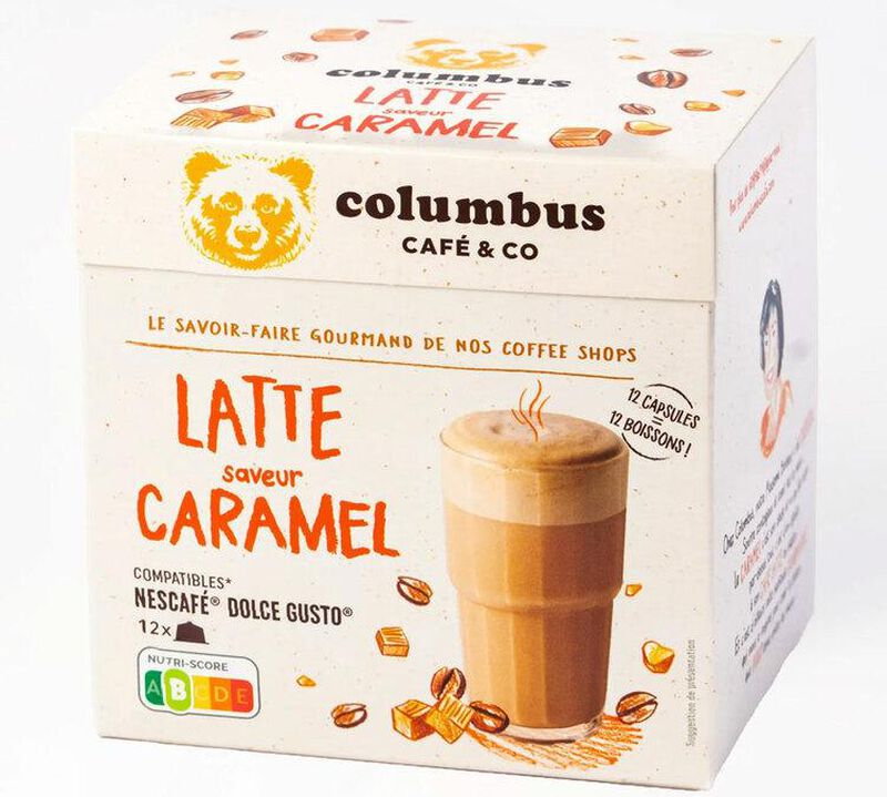 Capsules Compatibles DG Latte Caramel - x12 - Columbus Caf&eacute; & Co image number 2