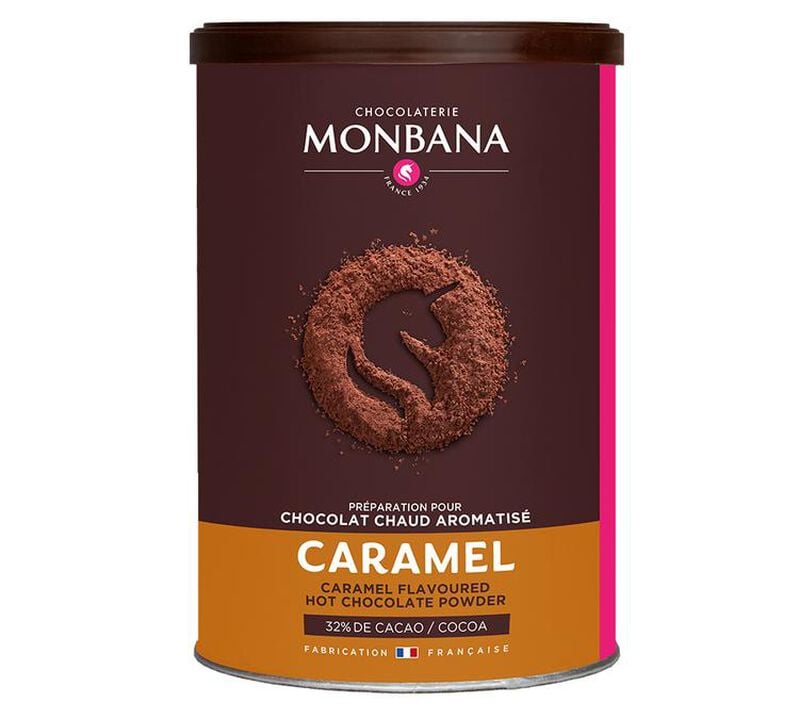 Monbana Hot Chocolate Powder Caramel Flavoured - 250g image number 0