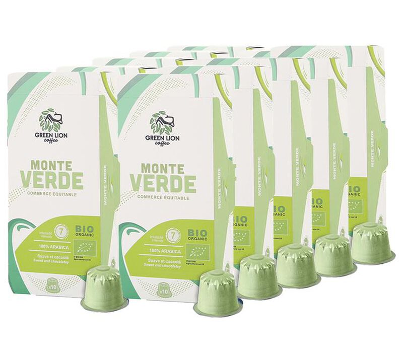 10 capsules compatibles Nespresso&reg; Monte Verde bio - GREEN LION COFFEE image number 0