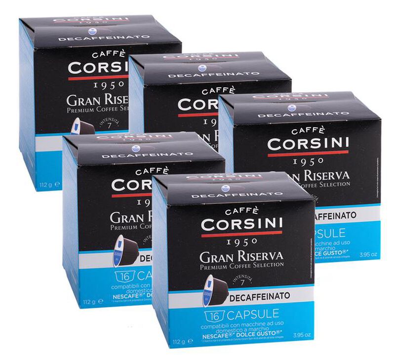 Caff&egrave; Corsini - 80 capsule per Nescafe&reg; Dolce Gusto&reg; - Gran Riserva Decaffeinato image number 0