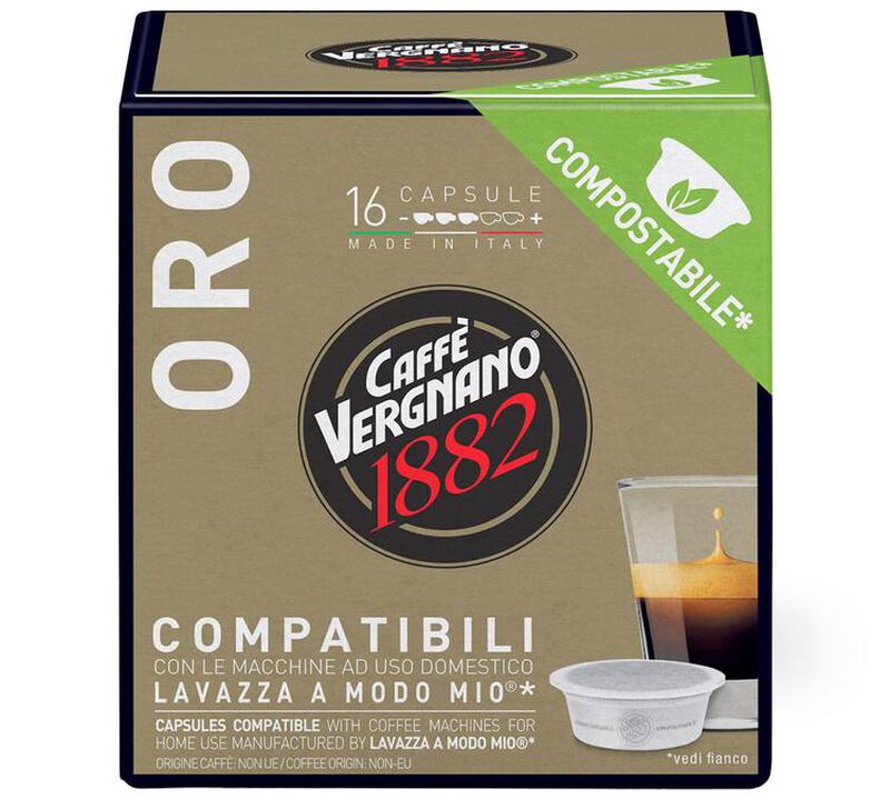 Caff&egrave; Vergnano - 16 capsule compatibili Lavazza A Modo Mio - Oro image number 0