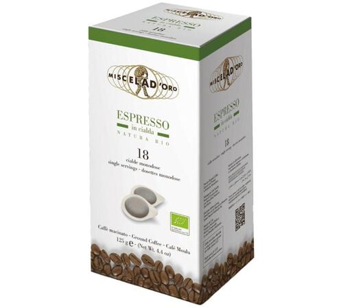 Miscela d'Oro Organic Espresso Natura ESE pods x18