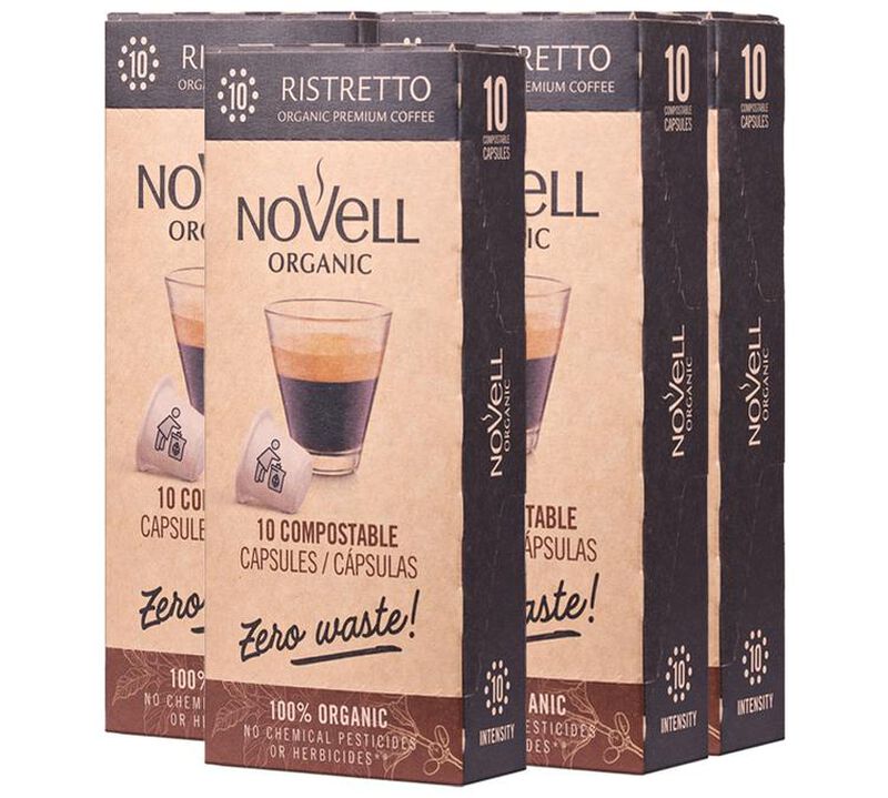 Novell Organic Coffee Pods Ristretto Compostable Capsules x 50 image number 0
