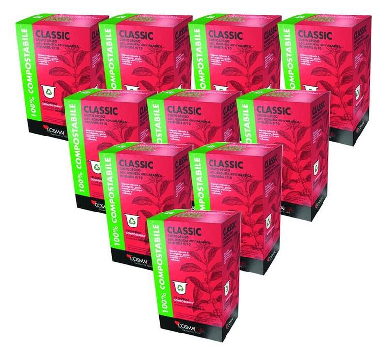 100 Nespresso* Original Compatible Capsules Classic &ndash; COSMAI CAFFE image number 0