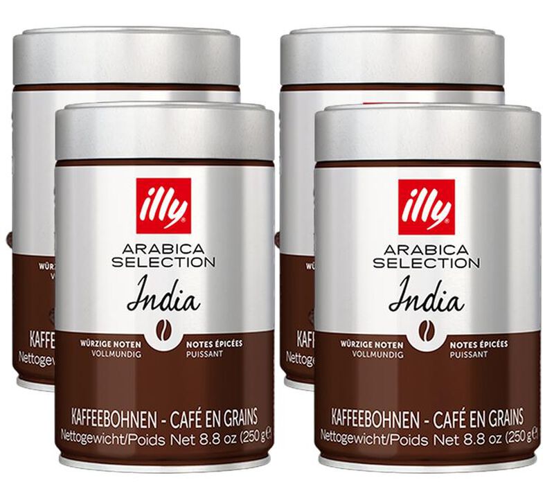 Illy - Caff&egrave; in grani - Arabica Selezione India - 4 x 250 g image number 0