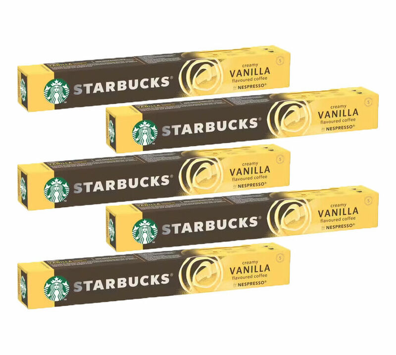 50 Nespresso* Original Compatible Capsules Vanilla &ndash; Starbucks image number 0