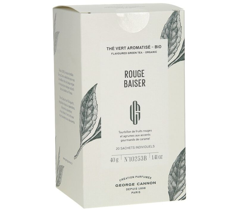 George Cannon 'Rouge Baiser' Organic flavoured green tea x 20 sachets image number 0