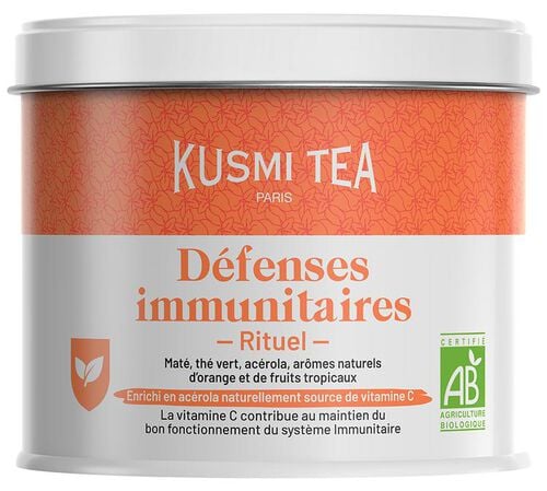 Kusmi Tea Organic Loose Leaf Tea Green Tea Immune Defense Ritual - 100g