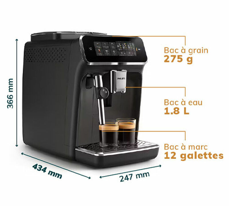 Philips Serie 3000 SilentBrew EP3321/40 Nera Macchina da caff&egrave; automatica image number 2