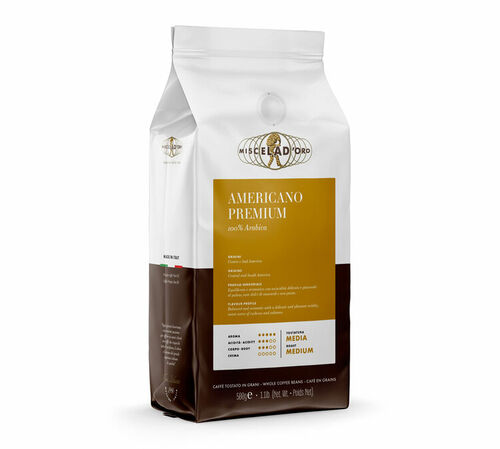 Miscela d'Oro Coffee Beans Americano Premium - 500g (best before 02/08/2025)