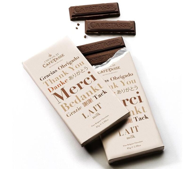 Caf&eacute; Tasse - Merci Milk Chocolate Bar - 85g image number 0