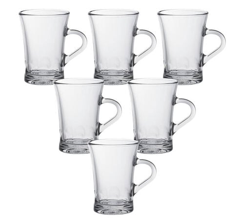 DURALEX Amalfi glass cups with handle - 6 x 170ml
