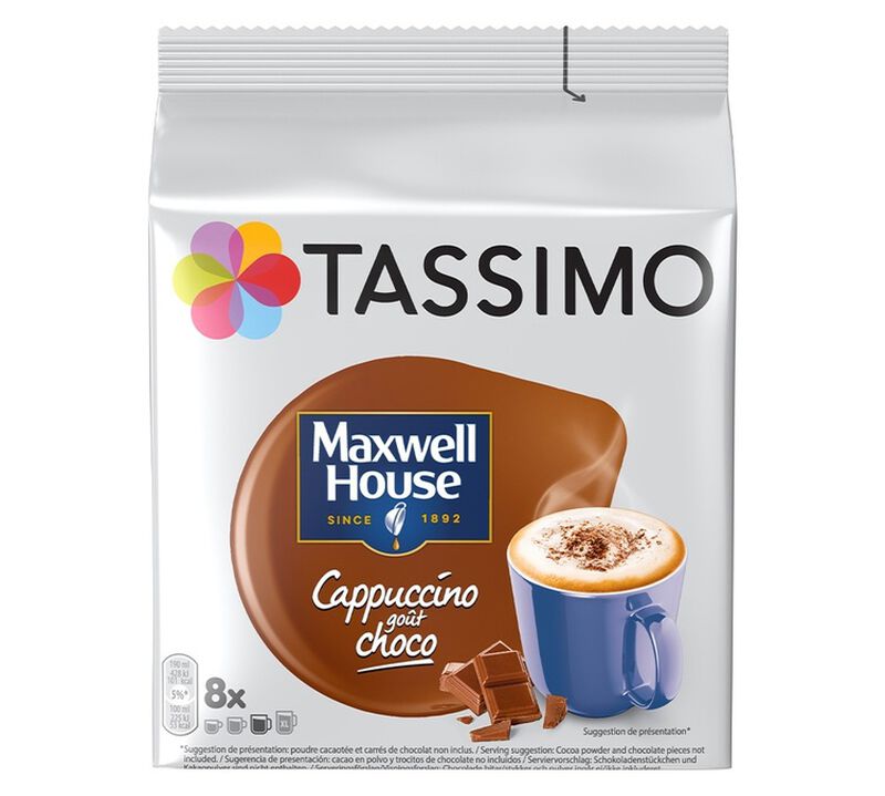 Tassimo Pods Maxwell House Choco Cappuccino x 8 Servings image number 0