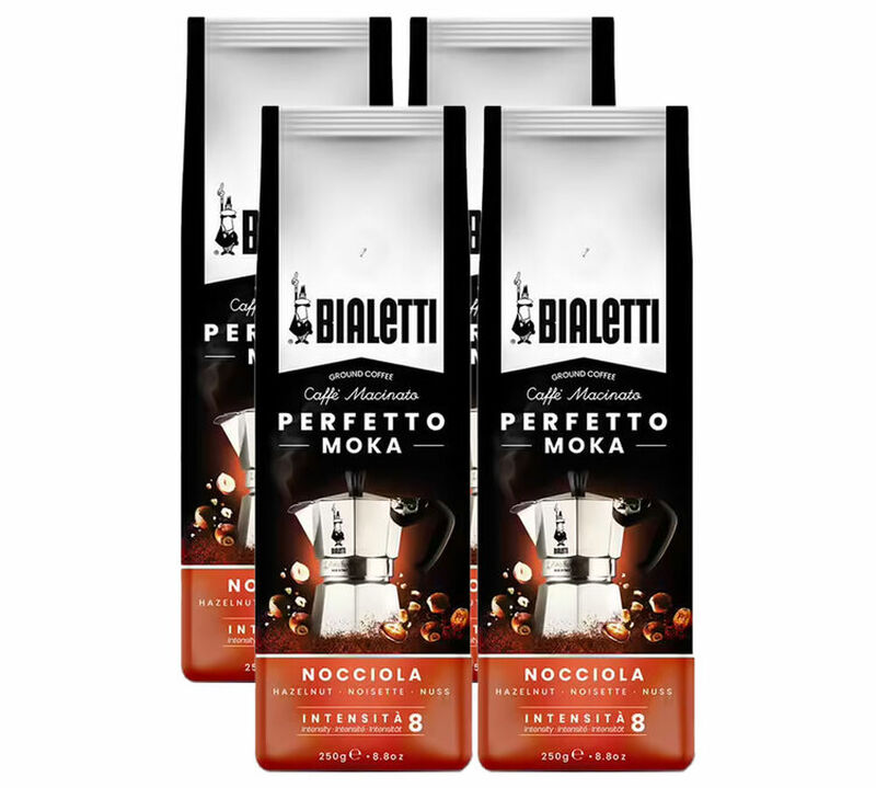 Bialetti Ground Coffee Perfetto Moka Nocciola Value Pack - 4 x 250g image number 0